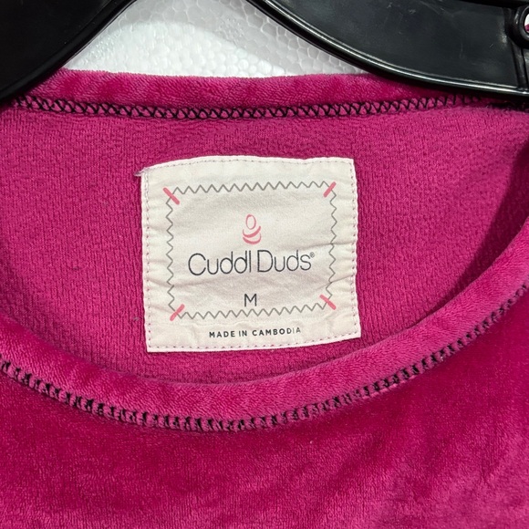 Cuddl Duds Velvet Long Sleeve Top and Plaid Pants Set size M - Picture 5 of 5